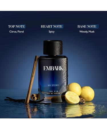 E.MBARK My Story For Him Liquid Perfume For Men - 100Ml | Premium Eau De Parfum | Aquatic And Citrus Fragrance - Buy Online on GoSupps.com