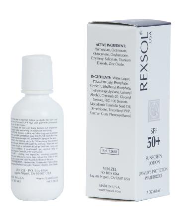 REXSOL SPF 50+ Sunscreen | UVA UVB Protection with Vitamins C, E & A | Waterproof | Prevents Fine Lines & Wrinkles - Buy Online on GoSupps.com