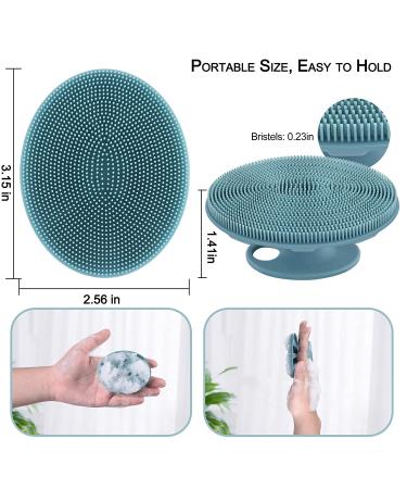 Soft Silicone Body Scrubber - Handheld Exfoliating Shower Brush for All Skin Types (Black) - Buy Online on GoSupps.com
