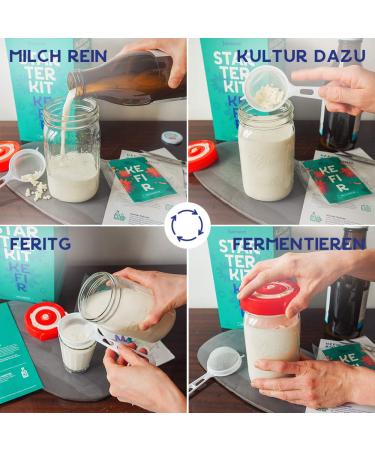 Buy Fair Starter Culture Kefir - Make Organic Milk Kefir at Home | Durable Tubers & German Instructions | 1x Organic Kefir Culture - Buy Online on GoSupps.com