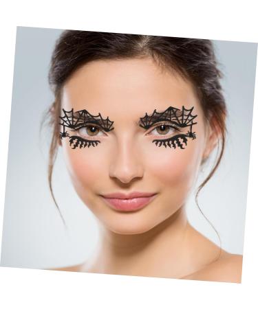 FRCOLOR 6 Pairs Eye Shadow Stickers False Eyelashes Cross False Eyelashes Black Halloween Eyelashes Hollow-out Eye Decals Eyelash Stickers Lace Trim Child Hollow Out Makeup Paper - Buy Online on GoSupps.com
