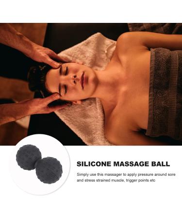 Beaupretty Yoga Massage Ball & Legen Roller - Multi-Use Fitness & Neck Massage Device | Oebernuts Hand & Foot Roller - 12x6.3cm Black - Buy Online on GoSupps.com