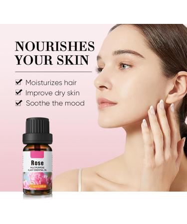 Skin Care Essential Oils Set - Lavender, Rosemary, Rose 10ml x3 - Moisturizing and Softening, Aromatherapy Oil for Skin and Home Fragrance - Buy Online on GoSupps.com