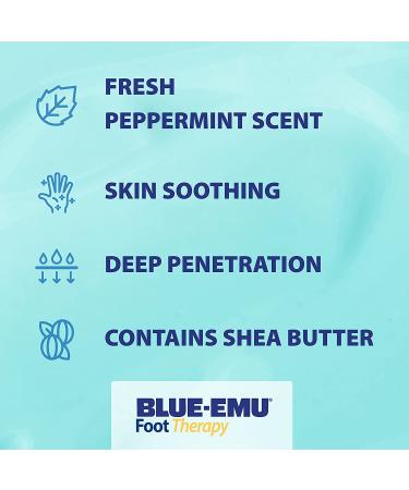 Blue-Emu Foot Therapy Cream with Emu Oil, Shea Butter & Aloe - 5.5 oz | Deep Penetrating & Soothing Formula - Buy Online on GoSupps.com