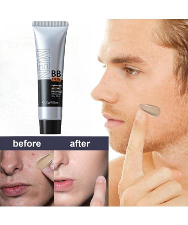 Mens BB Cream Foundation Face Tinted Moisturiser Mens Concealer Colour Correcting Cream for Cover Blemishes BB Cream Light with SPF15+ Even Skin Tone Face Cream Skin Tint Foundation Tinted Sunscreen - Buy Online on GoSupps.com