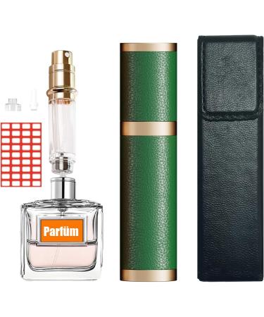 Travelofo Refillable Perfume Atomiser G-Green Leather 5 ml Portable