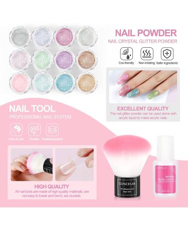 Complete Acrylic Nail Kit for Beginners - 27 Colors Glitter Powder, Monomer Liquid, Tips, Brush - Nail Art Supplies & Manicure Tools for Starter - RJ0176 - Buy Online on GoSupps.com