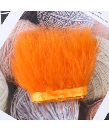 Turkey Marabou Feather Fringe Trim Craft - 2 Yards (Orange) | 6-8 inches Width - Buy Online on GoSupps.com