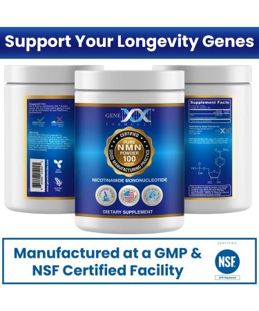 GENEX NMN Precursor Supplement (100g Bulk Powder) - Stabilized Form 99% Pure Powder for Increased NAD+ Levels DNA Repair & Healthy Aging - Non-GMO GMP-Certified (100 Scoops) 1 Pack 100 g - Buy Online on GoSupps.com
