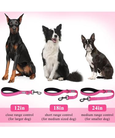 Vivaglory Short Dog Leash 46cm - Pink Traffic Leash for Medium & Large Dogs | Durable Training Line - Buy Online on GoSupps.com