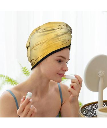 Hair Towel Wrap - Quick Drying Hair Turban with Button | Bunch of Grapes Design - Buy Online on GoSupps.com