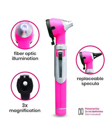 Zyrev ZetaLife Otoscope - Pocket-Sized Ear Scope with Light for Ear Infection Detection (Pink) - Buy Online on GoSupps.com