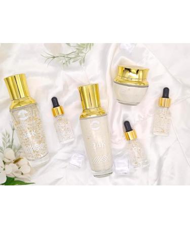 Luxury 24K Gold Anti-Aging Moisturizing Skincare Set | Nourishing Toner Facial Cream & Serum for Radiant Skin - Buy Online on GoSupps.com