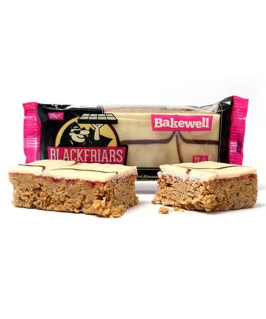 Bakewell Flapjack (25x110g) Individually wrapped. Indulgent almond flavour oaty flapjack with a mixed fruit jam filling and white chocolate flavour topping. - Buy Online on GoSupps.com