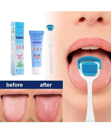 Tongue Cleaning Gel with Brush - Healthy Oral Hygiene Set for Adults | Fresh Breath & Effective Oral Care - Buy Online on GoSupps.com
