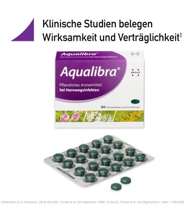 Aqualibra 2 x 60 Film-Coated Tablets for Bladder & Urinary Tract Infections - Antibiotic-Free Vegetarian 12+ Years - 120 Tablets Total - Buy Online on GoSupps.com