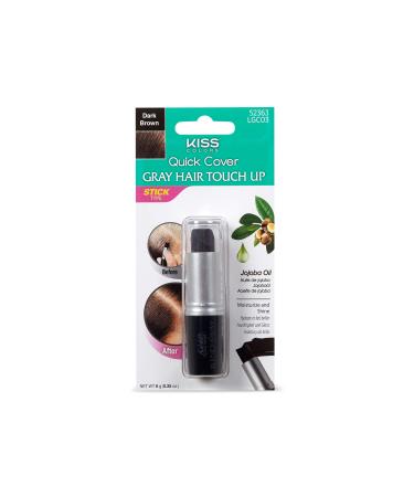 KISS Quick Cover Gray Hair Touch Up Stick (Dark Brown) Gray,Brown