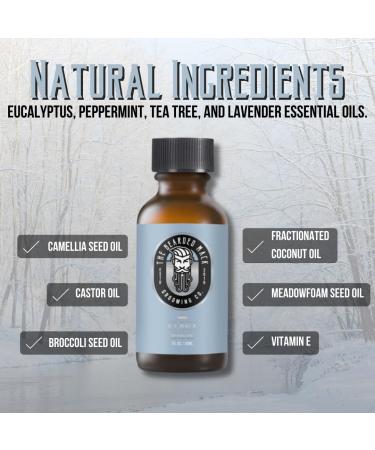 Bearded Mack Premium Beard Oil - The Icy Mack | Peppermint Eucalyptus & Tea Tree | Softens Reduces Itch & Promotes Growth | Handcrafted in the USA 1 oz - International Shipping Available - Buy Online on GoSupps.com