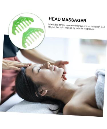 Beaupretty 6-Piece Jade Massage Comb Set | Multifunctional 8-Teeth Face & Head Massage Tools | International Shipping - Buy Online on GoSupps.com