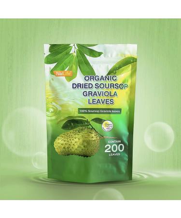 NalLife ORGANIC Soursop Graviola Tea Leaves - 200 Leaves - Pure and Natural - Buy Online on GoSupps.com