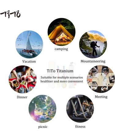 TiTo Titanium Colorful Lightweight Camping Utensil Spork Set for Backpacking Hiking Outdoors - Buy Online on GoSupps.com