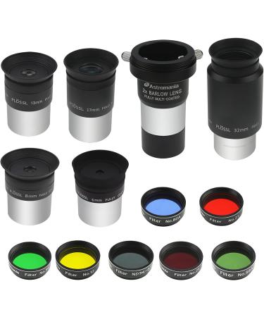 Astromania 1.25" Eyepiece and Filter Kit Deluxe Version - Truly an Instant observing kit  and Represents an Incredible Value Over Buying Even a Few of The Items Individually - Buy Online on GoSupps.com