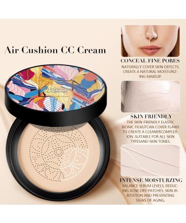 Whalegrass Air Cushion CC Cream Mushroom Head Air Cushion Cc Cream Whale Grass Make Makeup Long Lasting Matte Concealer Base Beauty Cream Mushroom Head Makeup Brush (Brighten 2PCS) - Buy Online on GoSupps.com