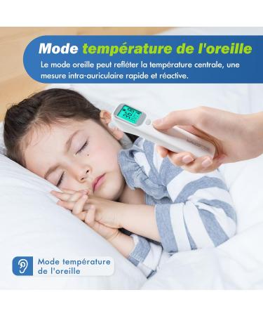 Buy Fieberhermometer Ear for Babies Fast 1s Measurement Contactless Infrared Thermometer with Fever Alarm & 4 Color Display International Shipping Available - Buy Online on GoSupps.com