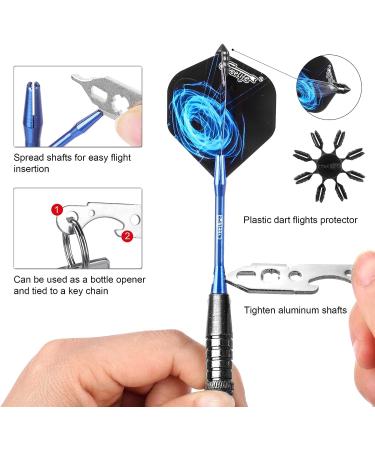 CyeeLife Steel Tip Darts Set - 22g/20g with Aluminum Shafts, Sharpener, Tool, Extra Flights - Black/Silver A-22g - Buy Online on GoSupps.com