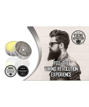 Viking Revolution Beard Balm - All Natural Grooming Treatment with Argan Oil & Mango Butter - Citrus Scent Leave-in Conditioner for Men - 2 oz - Buy Online on GoSupps.com