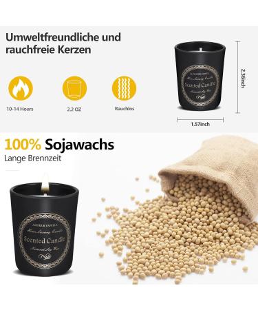 Vezmoc 4 Pack Fragrance Candle Gift Set | Natural Soy Wax Candles for Valentine's Day | Stress Relief & Sleep | Perfect Gift Ideas for Women - Buy Online on GoSupps.com