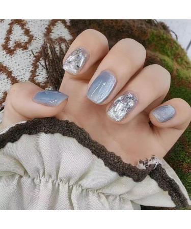 Temperament manicure pure hand-worn nail gentle short temperament white detachable nail patch.(S)