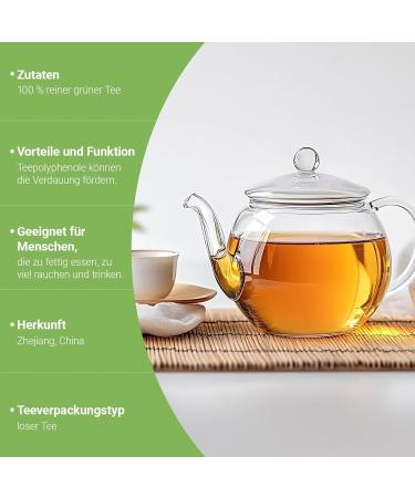  BaishaTeas BaishaTeas Gunpowder Green Tea - 500g - Spherical Rolled Tea Leaves - Premium Green Tea Direct From China - Holds 240+ Cups - Buy Online on GoSupps.com