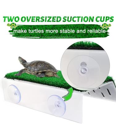 Keedolla Turtle Basking Platform: Large Green Grass Ramp for Aquarium - Ideal Tortoise Resting Terrace & Reptile Pier - Buy Online on GoSupps.com