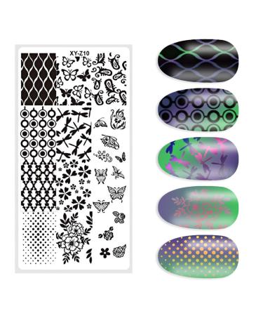 DANNEASY 6Pcs Nail Stamping Set - Geometry, Stripes, Butterfly Design | Manicure Stamp Kit with Stamper, Scraper, and Storage Bag - Buy Online on GoSupps.com