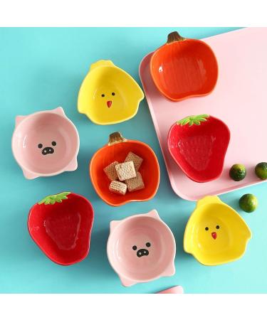 Bowls for Kitchen Exquisite Fruit Shape Snack Dish Ceramic Soy Sauce Dipping Bowls Side Dishes for Snack Sushi Fruit Appetizer Dessert 2pcs Dip Bowls (Color : Brass) (B) - Buy Online on GoSupps.com