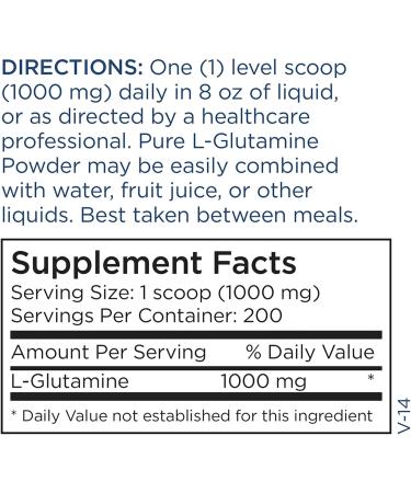 Metabolic Maintenance L-Glutamine Powder 1000mg Amino Acid Supplement Easy Drink Mix Supports Gut Health & Recovery for Women & Men Unflavored 200g (200 Servings) - Buy Online on GoSupps.com