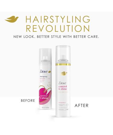 Dove Extra Hold Styling Hairspray Control & Shine for Long-Lasting Hold & Shine Provides 24H Natural Hold & Shine 7 oz 7 Ounce (Pack of 1) - Buy Online on GoSupps.com