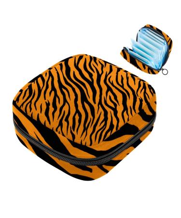 Tiger stripe women's binding-up bags large menstrual cup pocket with zipper periodic inserts bags panty lores tampons for girls and women multi-colored 05