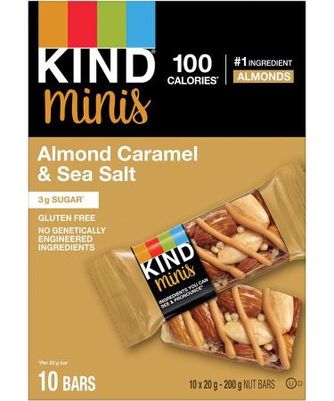 KIND Minis Caramel Almond and Sea Salt Gluten Free 100 Calories Low Sugar 80 Count Caramel Almond Sea Salt 80 - Buy Online on GoSupps.com