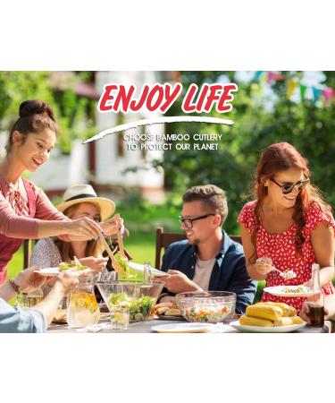 BANBU 6.7 Inch Bamboo Disposable Utensils - 200 Pack of Biodegradable Compostable Forks for Travel - Natural & Renewable Cutlery - Buy Online on GoSupps.com