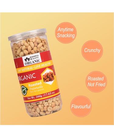 Blessfull Healing Organic Natural Vegan Fiery Hot Roasted Peanuts Crunchy Healthy Snacks 500 Gram - Buy Online on GoSupps.com