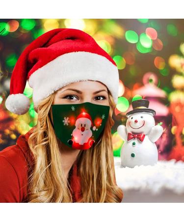 Riou Christmas Face Mask LED - Washable Adult Motif Fabric Bandana for Fun Protection & Versatility - Buy Online on GoSupps.com