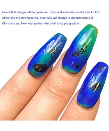 Temperature Change Liquid | Thermochromic Mood Crystal Gradient Color Liquid | Easy Design Supplies For Beginners Advancers Professionals New Nail Polish Gel Neon Temperature Chang - Buy Online on GoSupps.com