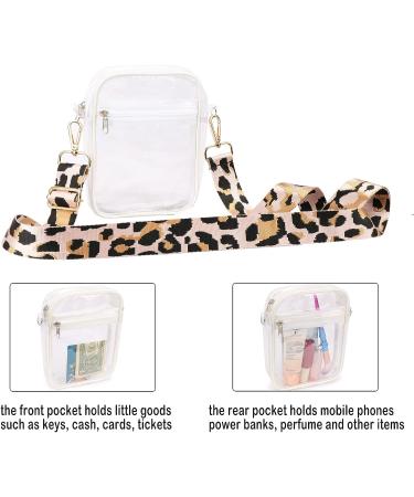 Clear Purse for Women - Stadium Approved Crossbody Shoulder Bag - B-White-1 - Buy Online on GoSupps.com