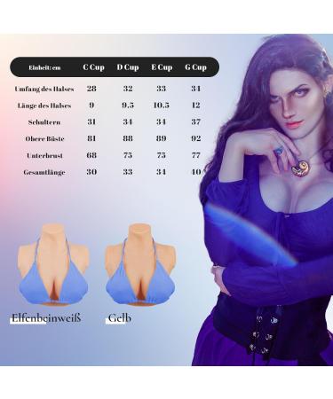 Minaky Realistic Silicone Breasts C Cup - Ideal for Crossdressers Drag Queens & Transgender Cosplay - Buy Online on GoSupps.com