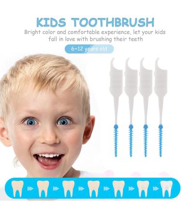 200 Pieces Soft Silicone Toothbrush Sticks - Double-Sided Toothpick Accessories in Blue - Ideal for Dental Care - Buy Online on GoSupps.com