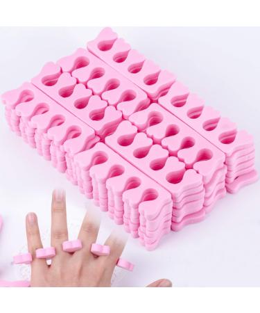 ESENLONG 50 pieces of peachherz-heart-diviser made of cotton finger separator toe separator nail and toenail separator suitable for nail art pedicure lubricating gel etc.