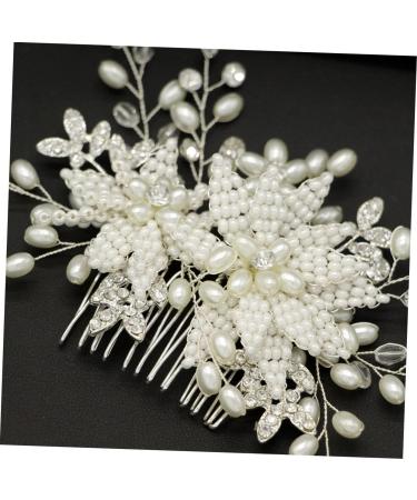 Housoutil Crystal Hair Clips Rhinestone Barrettes Pearl Hair Comb Diy Wedding Hair Accessories Bride Hairstyles Wedding Headpiece for Bride Wedding Hair Clips Crystal Hair Comb Women Hairpin - Buy Online on GoSupps.com