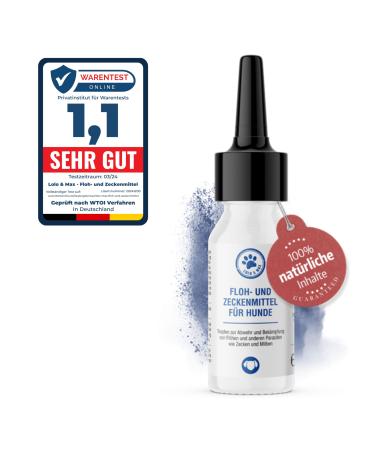 Lolo & Max - flea and tick and ticks for dogs 100% natural spot on - up to 8 months of defense & fighting fleas & other parasites such as ticks mites lice hairlings bugs - Buy Online on GoSupps.com